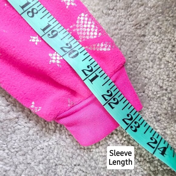 Girl's Onsie/Blanket Sleeper, Hot Pink, Galaxy Theme, Large (10-12) - Picture 9 of 10